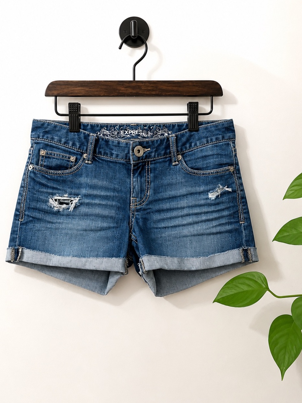 Express Distressed Denim Shorts Women’s Size 4